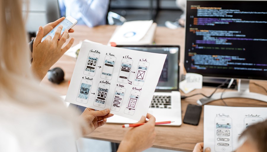 Arbete med webbdesign och digital layout