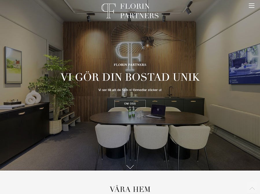 Webbplats och integrationer för Florin Partners