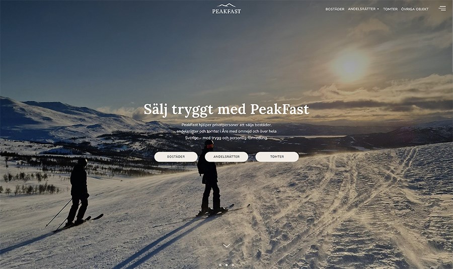 Webbplats och integrationer för PeakFast