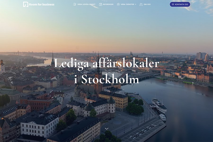 Webbplats och integrationer för Room for business